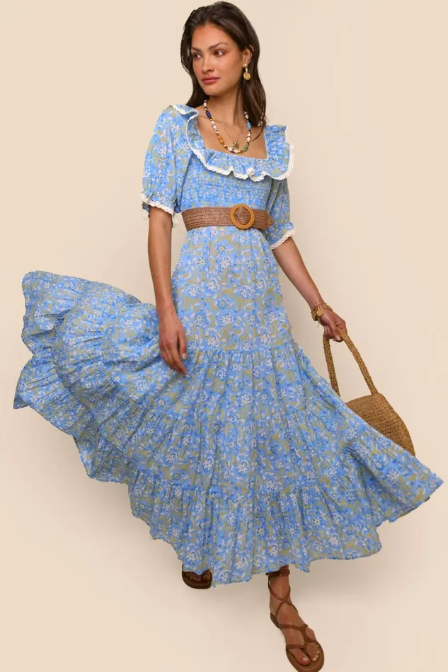 Joanie Sarasa Blue Women RIXO Dresses