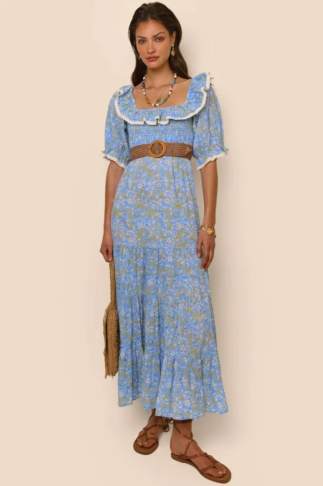 Joanie Sarasa Blue Women RIXO Dresses Joanie Sarasa Blue Women RIXO Dresses