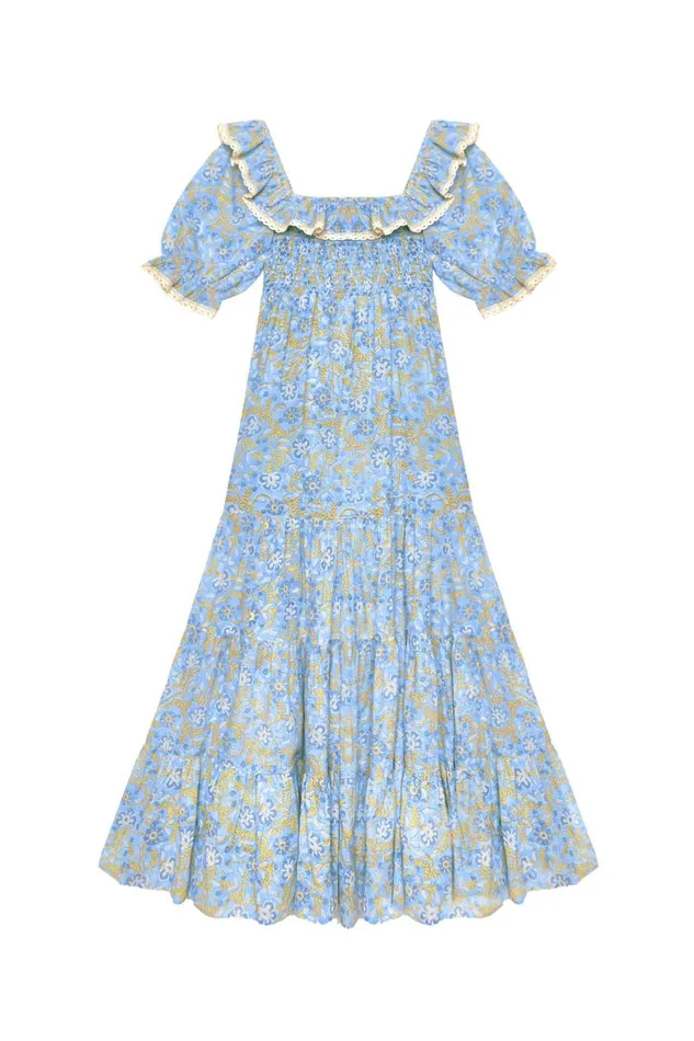 Joanie Sarasa Blue Women RIXO Dresses Joanie Sarasa Blue Women RIXO Dresses