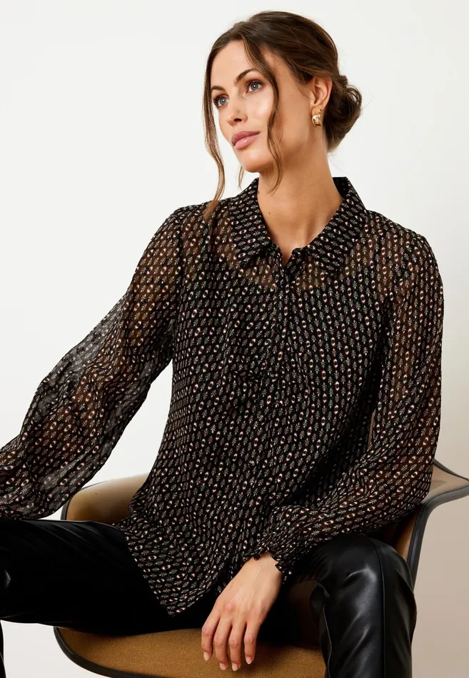 JOEY SHIRT 15426 999 Black 999 Women IN FRONT BLOUSES SHIRTS