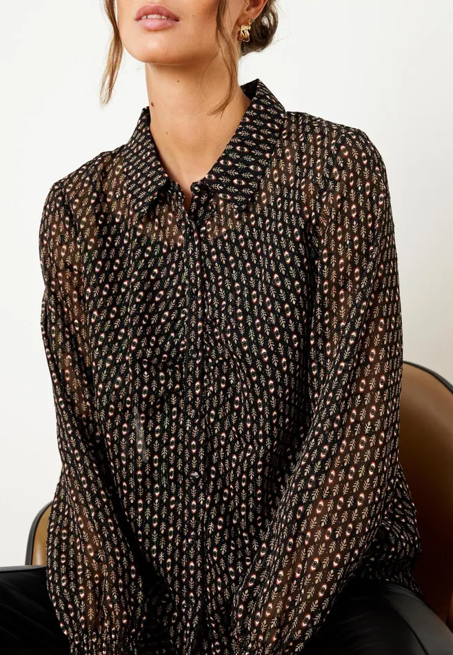 JOEY SHIRT 15426 999 Black 999 Women IN FRONT BLOUSES SHIRTS