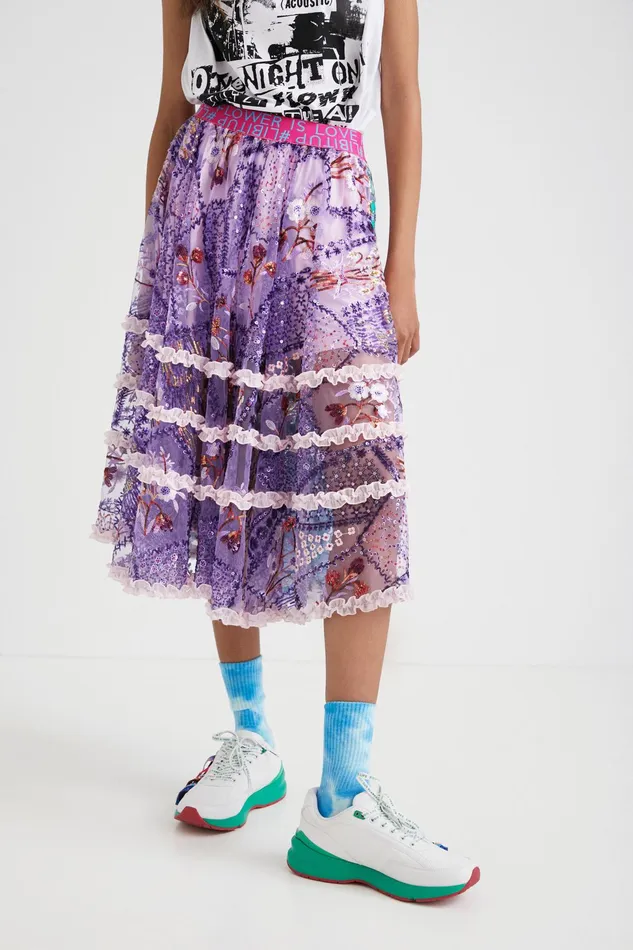 Johnson Hartig Fantasy Midi Skirt Women Desigual Skirts and Shorts