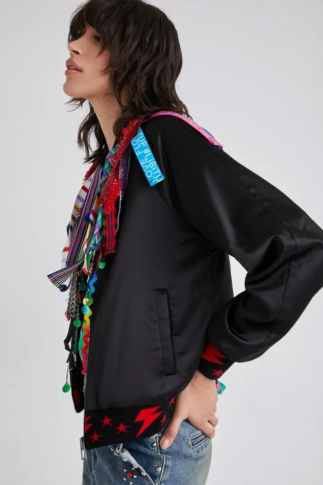 Johnson Hartig Ribbon Bomber Jacket Women Desigual Jackets