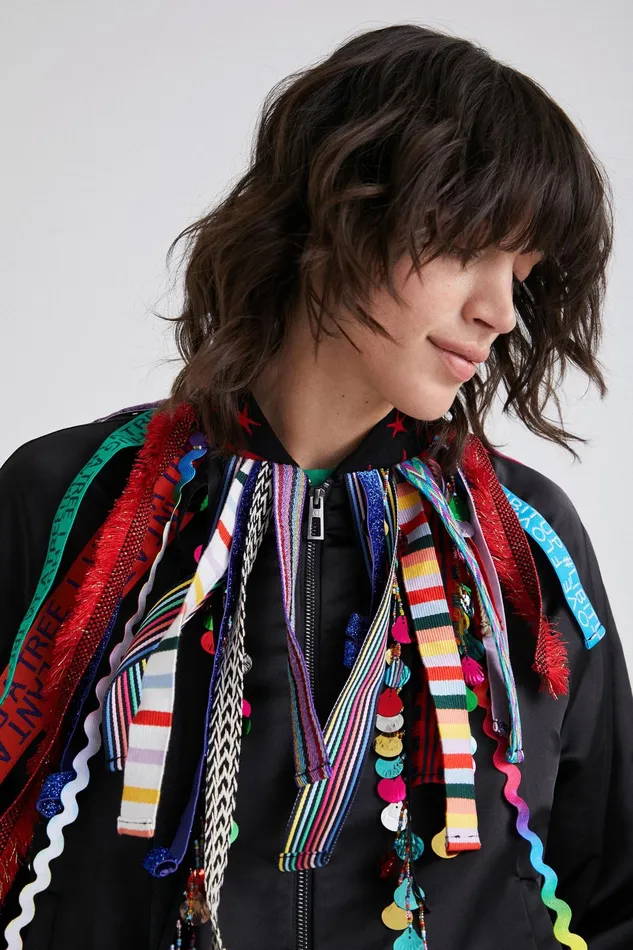 Johnson Hartig Ribbon Bomber Jacket Women Desigual Jackets