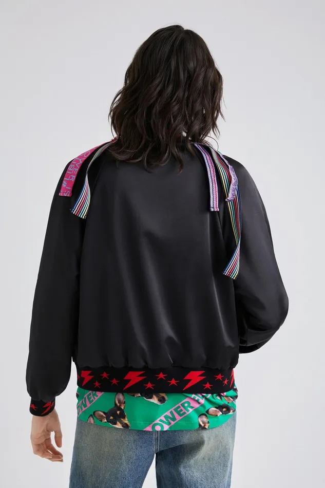Johnson Hartig Ribbon Bomber Jacket Women Desigual Jackets