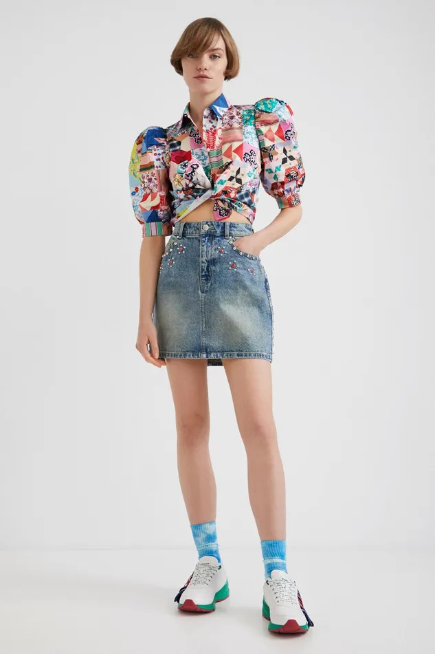 Johnson Hartig Studded Miniskirt Women Desigual Skirts and Shorts
