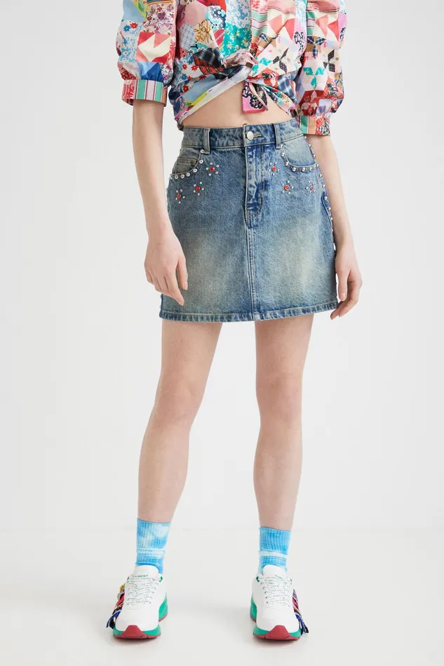 Johnson Hartig Studded Miniskirt Women Desigual Skirts and Shorts