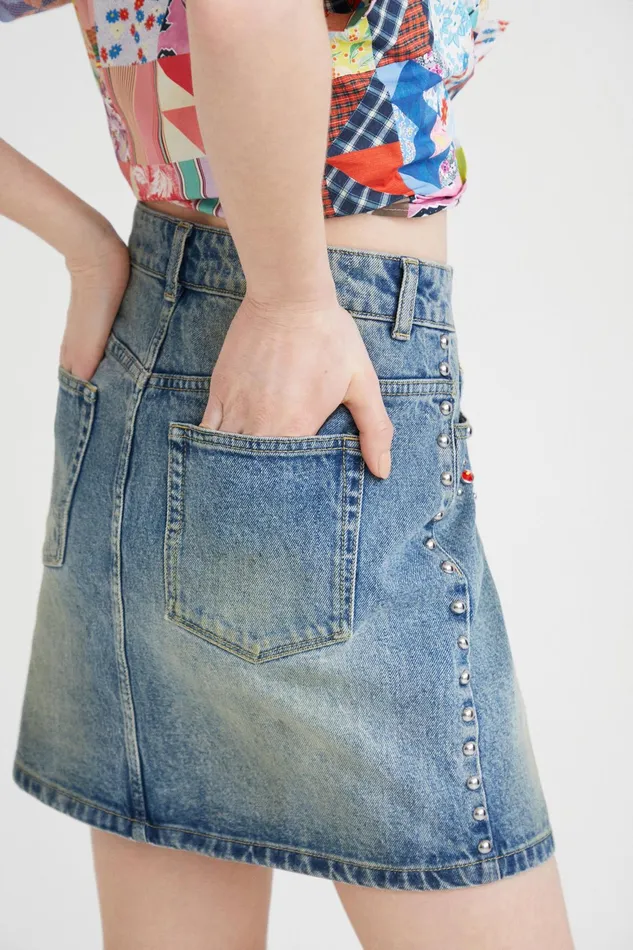 Johnson Hartig Studded Miniskirt Women Desigual Skirts and Shorts