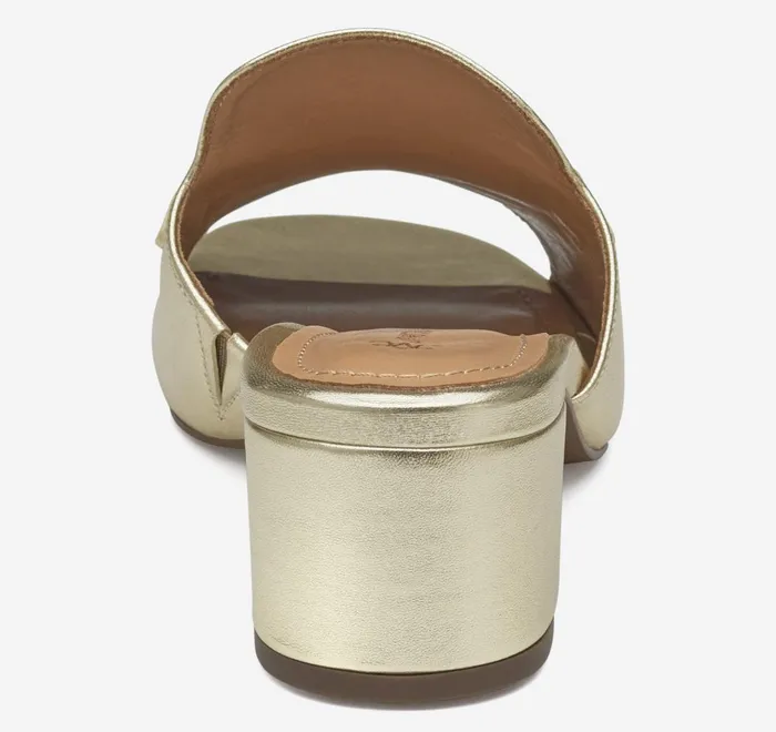 JohnstonandMurphy Heels and Platform Wedges Edith Bit Slide Gold Metallic Sheepskin 8211 Women