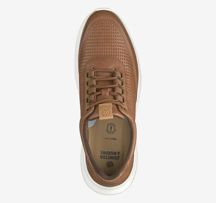 JohnstonandMurphy LaceUps Amherst 20 Embossed UThroat Tan Full Grain 8211 Men
