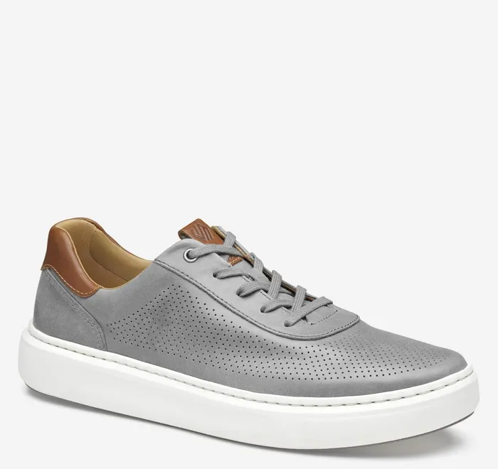JohnstonandMurphy LaceUps Anders Perfed UThroat Gray Full Grain 8211 Men
