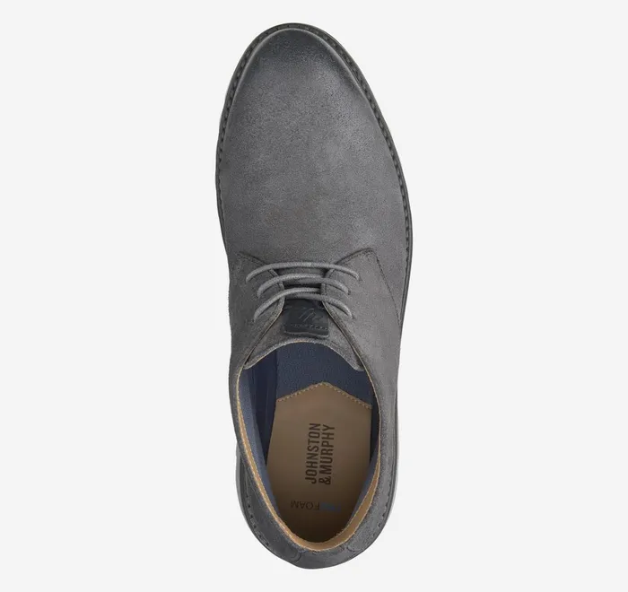 JohnstonandMurphy LaceUps Braydon Chukka Charcoal Waxed Suede 8211 Men