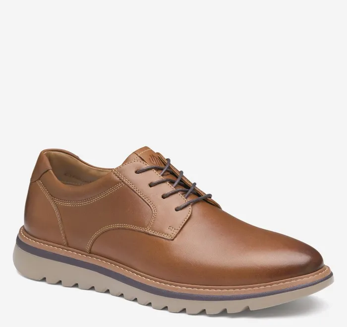 JohnstonandMurphy LaceUps Braydon Plain Toe Tan Full Grain 8211 Men