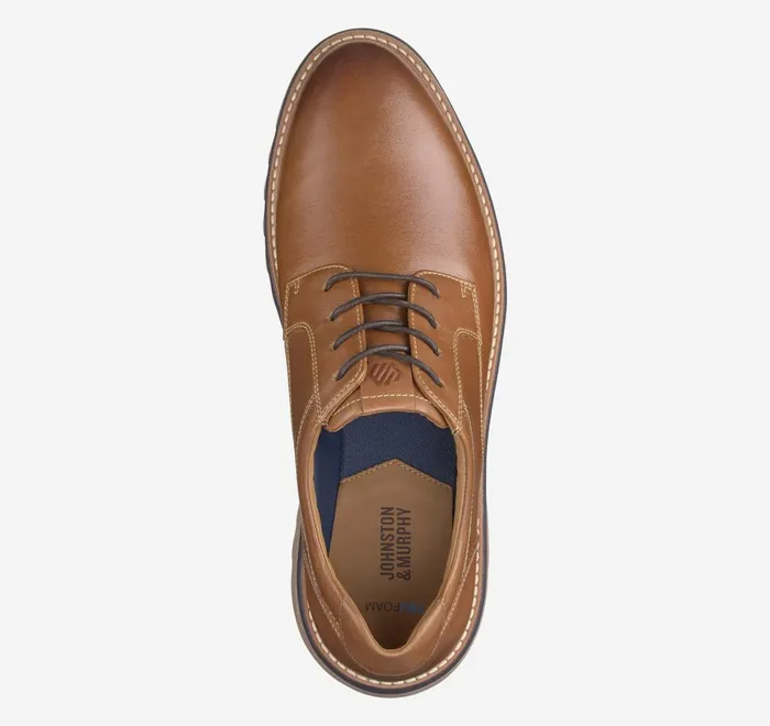 JohnstonandMurphy LaceUps Braydon Plain Toe Tan Full Grain 8211 Men JohnstonandMurphy LaceUps Braydon Plain Toe Tan Full Grain 8211 Men