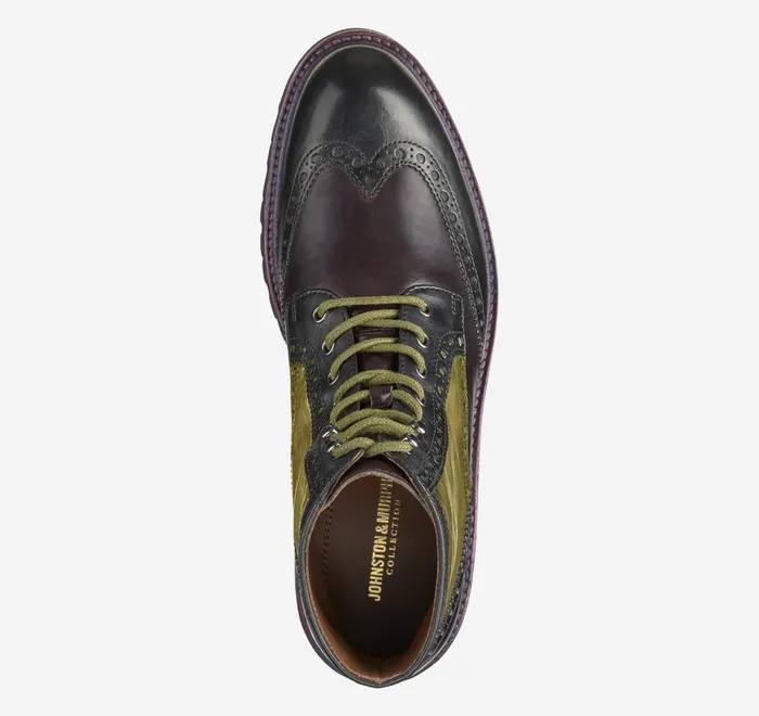 JohnstonandMurphy LaceUps Dudley Lug Wingtip Boot Black Multi Calfskin 8211 Men