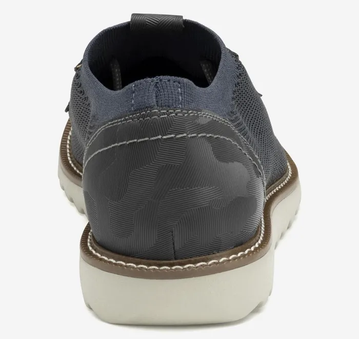 JohnstonandMurphy LaceUps Duncan Knit Plain Toe Navy Knitcamoembossed Leather 8211 Men JohnstonandMurphy LaceUps Duncan Knit Plain Toe Navy Knitcamoembossed Leather 8211 Men