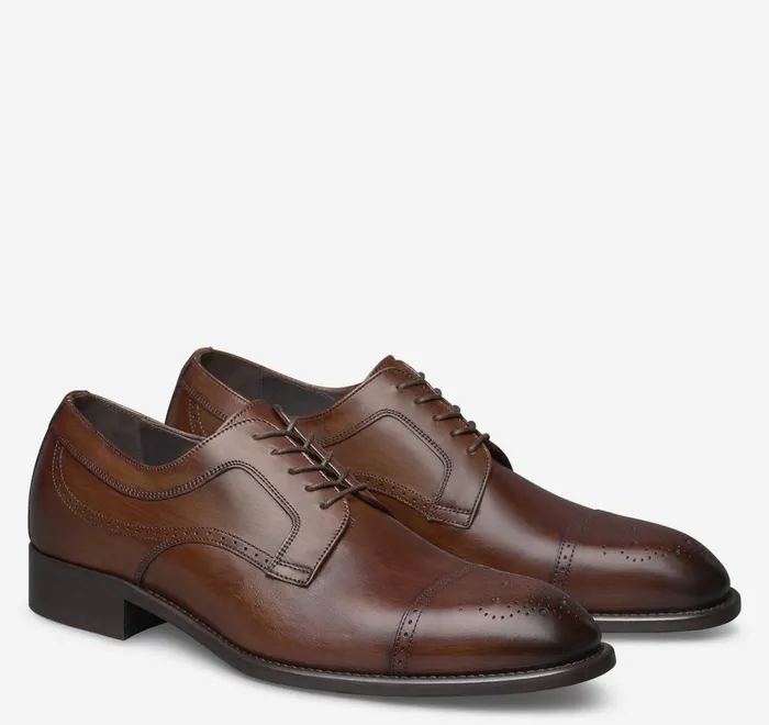 JohnstonandMurphy LaceUps Ellsworth Cap Toe Brown Italian Calfskin 8211 Men