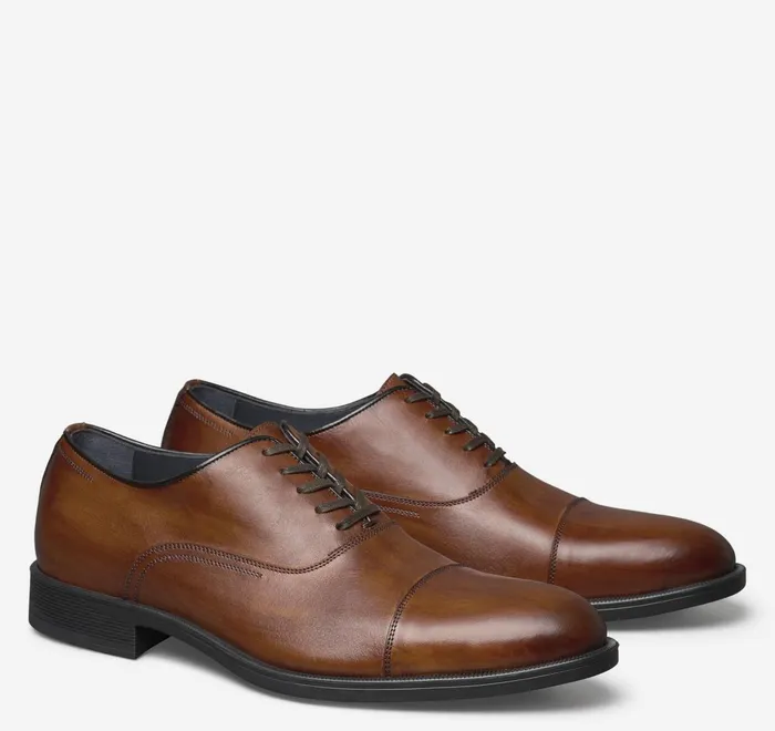 JohnstonandMurphy LaceUps Flynch Cap Toe Tan Italian Calfskin 8211 Men