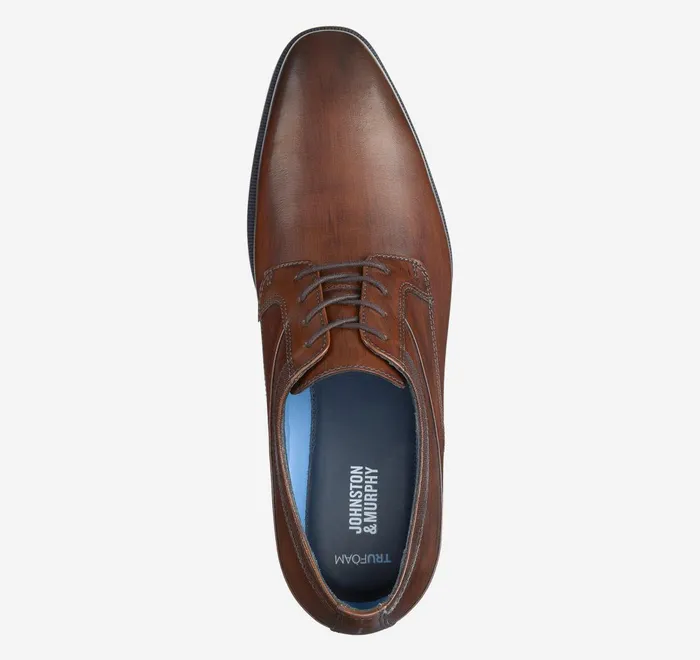 JohnstonandMurphy LaceUps Gibbons Plain Toe Mahogany Full Grain 8211 Men