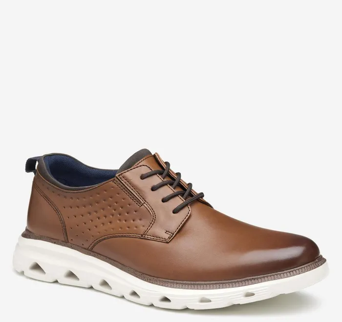 JohnstonandMurphy LaceUps Jenkins Plain Toe Brown Leather 8211 Men