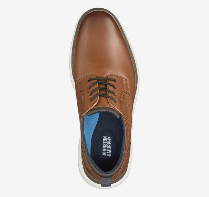 JohnstonandMurphy LaceUps Jenkins Plain Toe Brown Leather 8211 Men JohnstonandMurphy LaceUps Jenkins Plain Toe Brown Leather 8211 Men