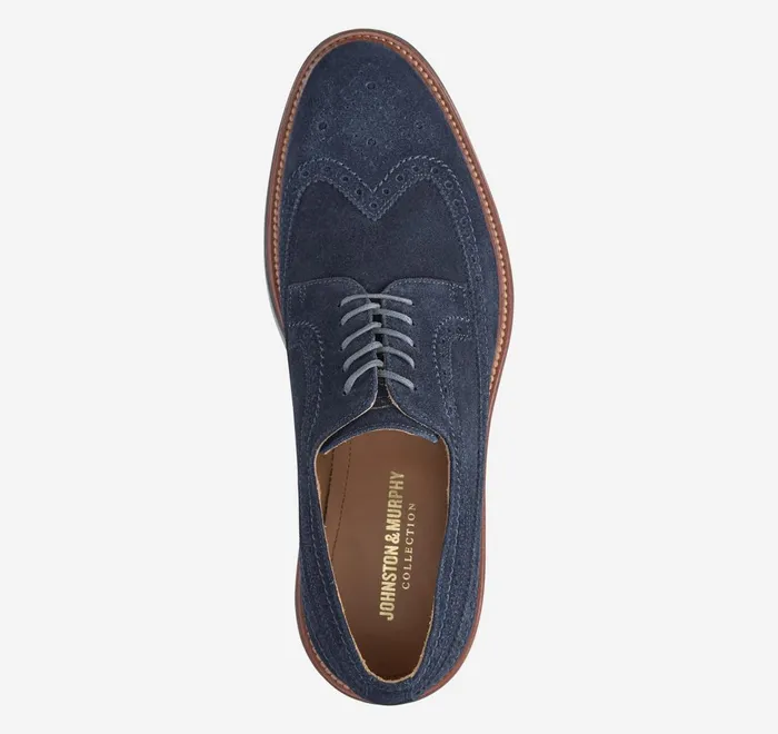 JohnstonandMurphy LaceUps Jenson Longwing Navy Suede 8211 Men JohnstonandMurphy LaceUps Jenson Longwing Navy Suede 8211 Men