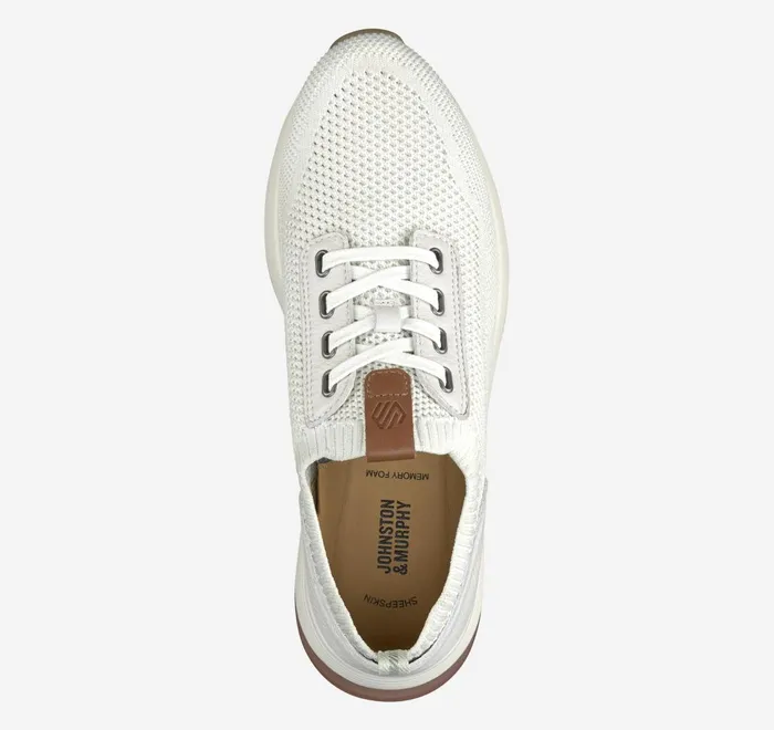 JohnstonandMurphy LaceUps Kinnon Knit Jogger Off White Knit 8211 Men JohnstonandMurphy LaceUps Kinnon Knit Jogger Off White Knit 8211 Men