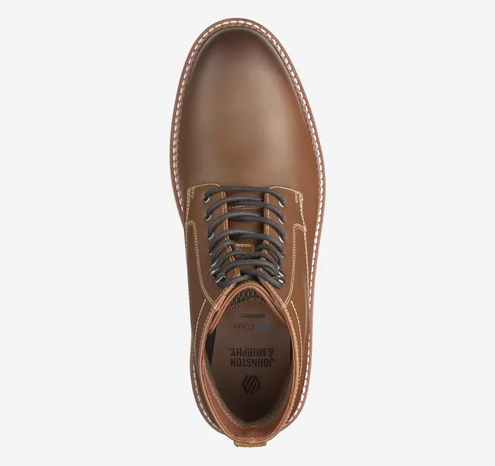 JohnstonandMurphy LaceUps Upton Lug Plain Toe Boot Dark Tan Waterproof Full Grain 8211 Men JohnstonandMurphy LaceUps Upton Lug Plain Toe Boot Dark Tan Waterproof Full Grain 8211 Men