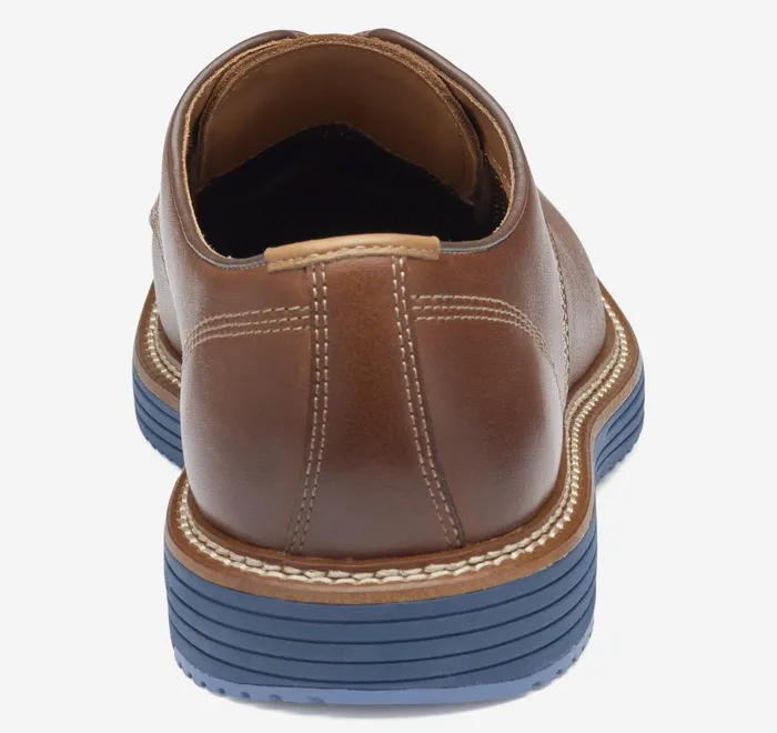 JohnstonandMurphy LaceUps Upton Plain Toe Tan Full Grainblue Sole 8211 Men