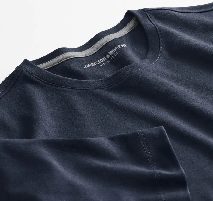 JohnstonandMurphy Polos and Tees Essential Tee Navy 8211 Men JohnstonandMurphy Polos and Tees Essential Tee Navy 8211 Men