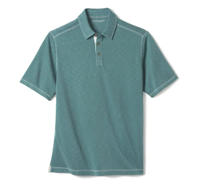 JohnstonandMurphy Polos and Tees Vintage Slub Polo Green 8211 Men JohnstonandMurphy Polos and Tees Vintage Slub Polo Green 8211 Men