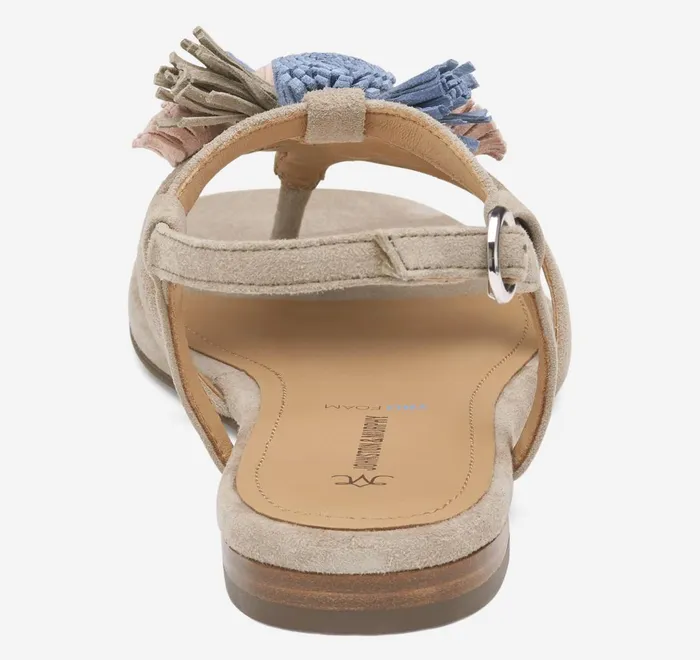 JohnstonandMurphy Sandals Lilly Tassel Thong Taupe Multi Kid Suede 8211 Women JohnstonandMurphy Sandals Lilly Tassel Thong Taupe Multi Kid Suede 8211 Women