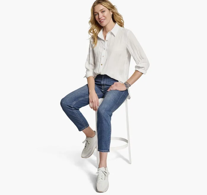JohnstonandMurphy Shirts Sweaters and Blazers Crinkle ButtonFront Shirt White 8211 Women JohnstonandMurphy Shirts Sweaters and Blazers Crinkle ButtonFront Shirt White 8211 Women