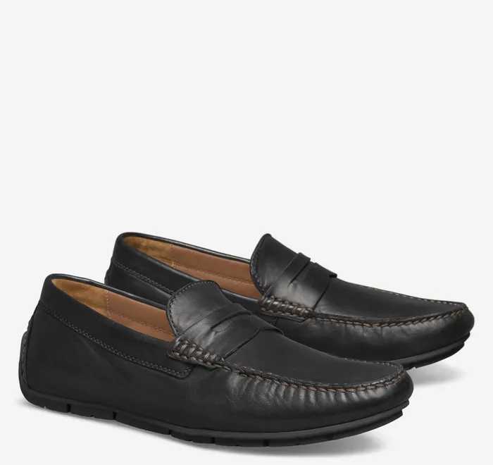JohnstonandMurphy SlipOns and Loafers Baldwin Driver Penny Loafer Black Sheepskin 8211 Men JohnstonandMurphy SlipOns and Loafers Baldwin Driver Penny Loafer Black Sheepskin 8211 Men