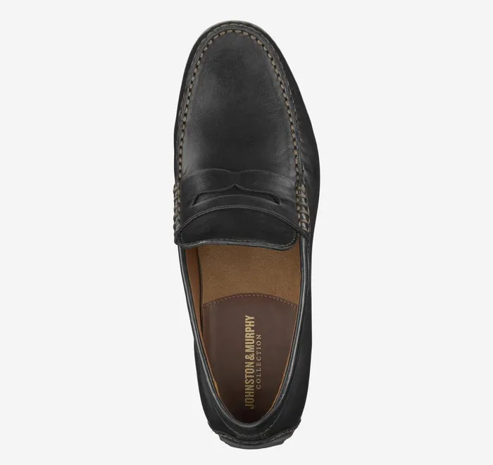 JohnstonandMurphy SlipOns and Loafers Baldwin Driver Penny Loafer Black Sheepskin 8211 Men JohnstonandMurphy SlipOns and Loafers Baldwin Driver Penny Loafer Black Sheepskin 8211 Men