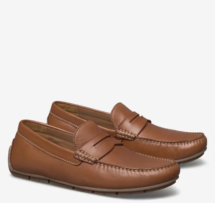 JohnstonandMurphy SlipOns and Loafers Baldwin Driver Penny Loafer Cognac Sheepskin 8211 Men JohnstonandMurphy SlipOns and Loafers Baldwin Driver Penny Loafer Cognac Sheepskin 8211 Men