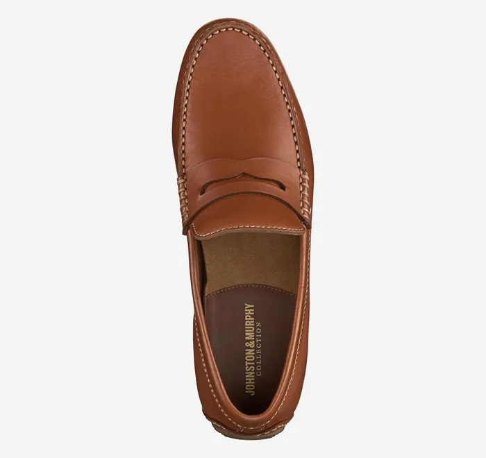 JohnstonandMurphy SlipOns and Loafers Baldwin Driver Penny Loafer Cognac Sheepskin 8211 Men JohnstonandMurphy SlipOns and Loafers Baldwin Driver Penny Loafer Cognac Sheepskin 8211 Men