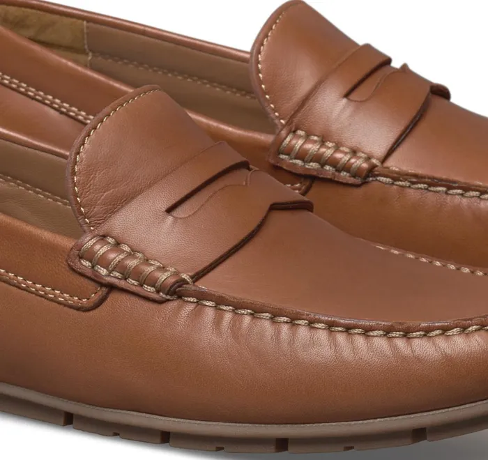JohnstonandMurphy SlipOns and Loafers Baldwin Driver Penny Loafer Cognac Sheepskin 8211 Men JohnstonandMurphy SlipOns and Loafers Baldwin Driver Penny Loafer Cognac Sheepskin 8211 Men