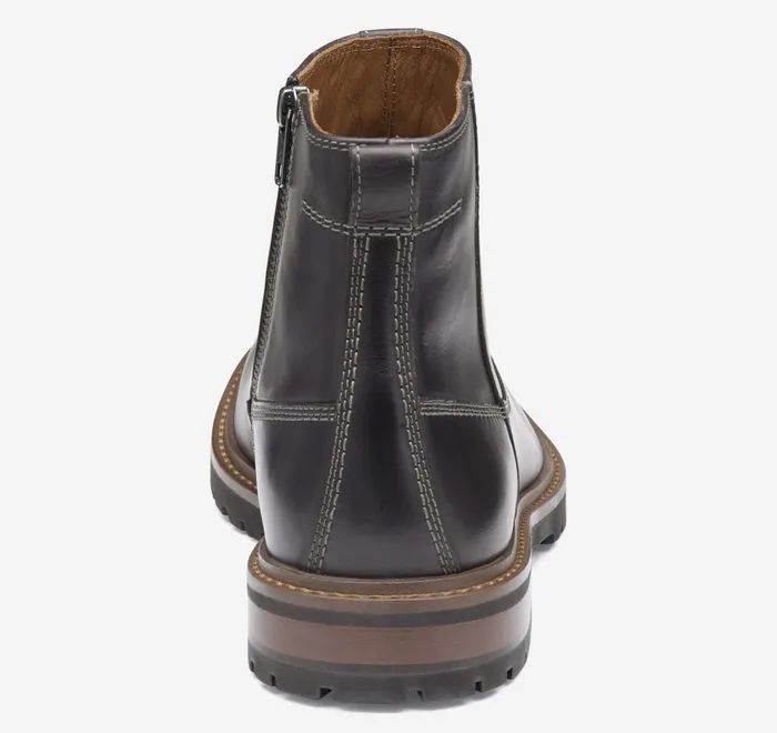 JohnstonandMurphy SlipOns and Loafers Barrett Zip Boot Charcoal Full Grain 8211 Men
