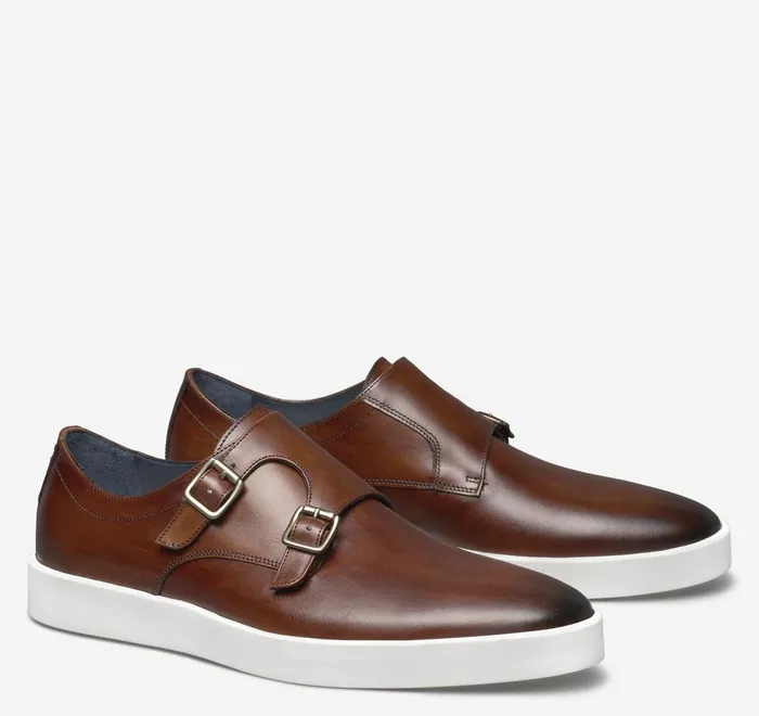 JohnstonandMurphy SlipOns and Loafers Bolivar Monk Strap Brown Italian Calfskin 8211 Men JohnstonandMurphy SlipOns and Loafers Bolivar Monk Strap Brown Italian Calfskin 8211 Men