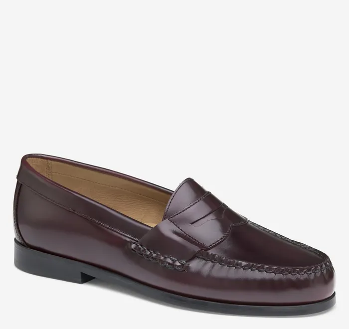 JohnstonandMurphy SlipOns and Loafers Hayes Penny Loafer Burgundy Brushoff Leather 8211 Men JohnstonandMurphy SlipOns and Loafers Hayes Penny Loafer Burgundy Brushoff Leather 8211 Men