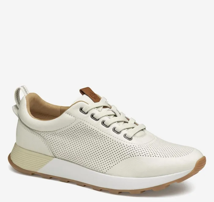 JohnstonandMurphy SlipOns and Loafers Kinnon Perfed Jogger White Full Grain 8211 Men JohnstonandMurphy SlipOns and Loafers Kinnon Perfed Jogger White Full Grain 8211 Men