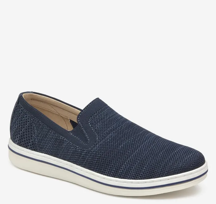 JohnstonandMurphy SlipOns and Loafers Trenton Knit SlipOn Navy Knit 8211 Men