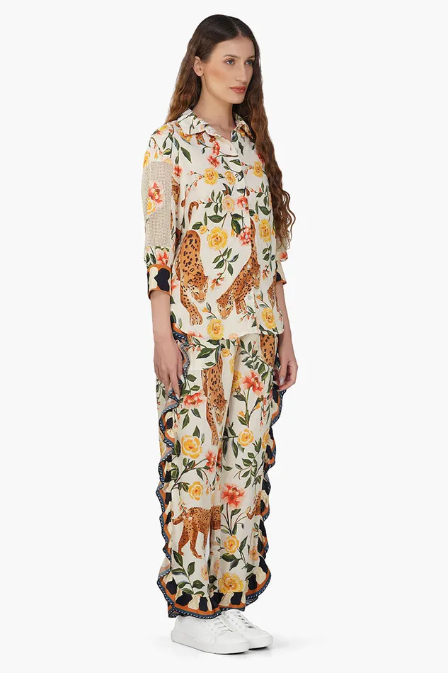 Jungle Cheetah Printed frill Pant Jungle Cheetah Printed frill Pant