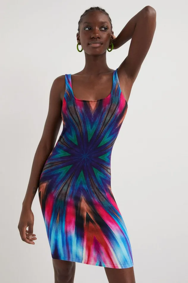 Kaleidoscope Knit Dress Women Desigual Dresses