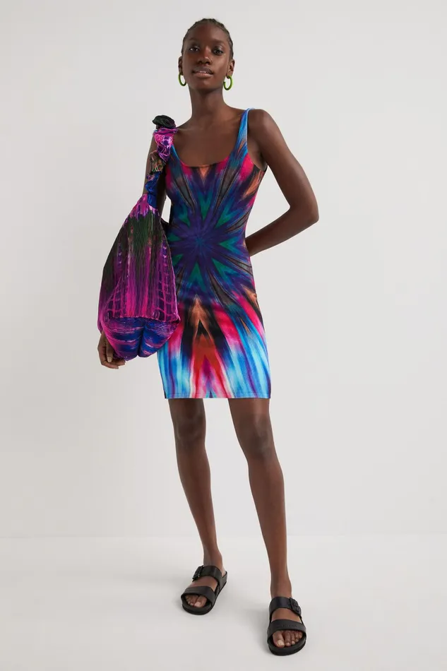 Kaleidoscope Knit Dress Women Desigual Dresses