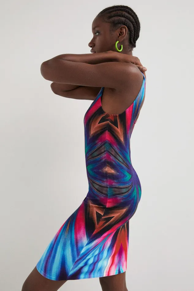 Kaleidoscope Knit Dress Women Desigual Dresses