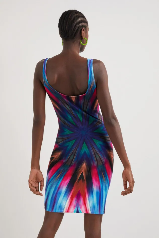 Kaleidoscope Knit Dress Women Desigual Dresses