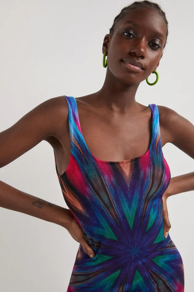 Kaleidoscope Knit Dress Women Desigual Dresses