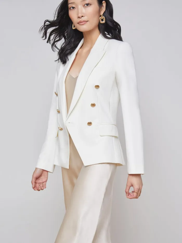 Kenzie Blazer Ivory Women L039Agence Blazers and Jackets Kenzie Blazer Ivory Women L039Agence Blazers and Jackets